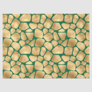 Papel De Seda Diseño de la serie Safari Esmeralda y Oro 12