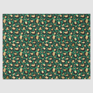 Papel De Seda Diseño de la serie Safari Esmeralda y Oro 3