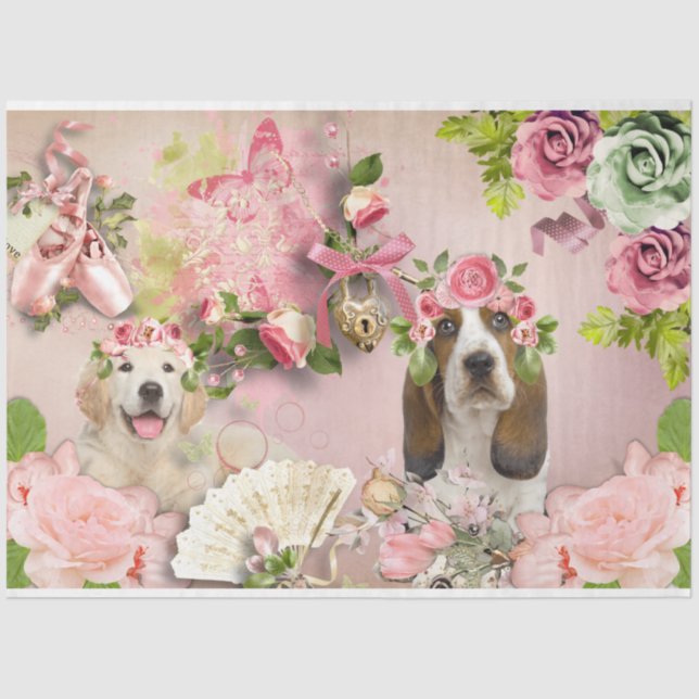 Papel De Seda Diseño de la serie Shabby Chic 14 (Anverso)