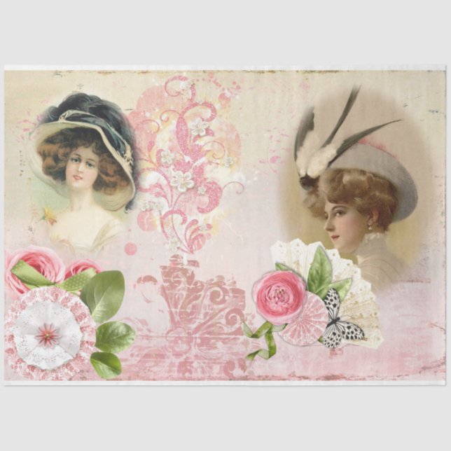 Papel De Seda Diseño de la serie Shabby Chic 16 (Anverso)