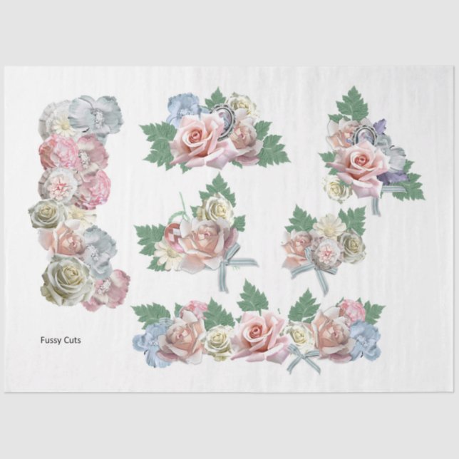 Papel De Seda Diseño de la serie Shabby Chic 25 (Anverso)