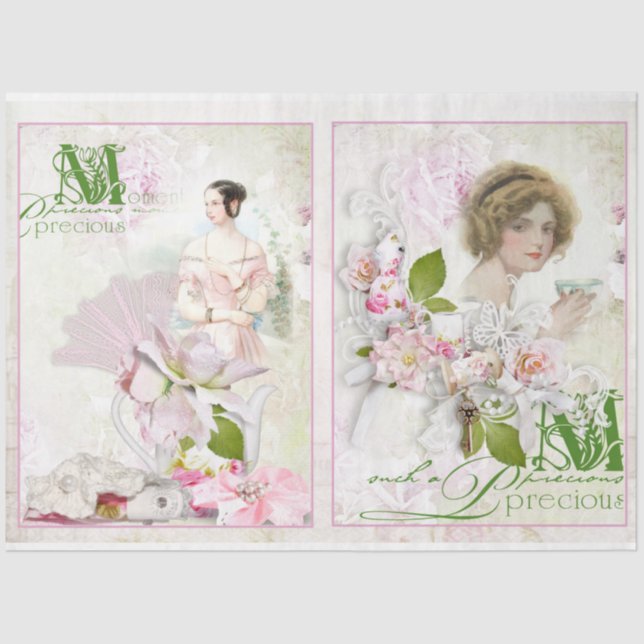 Papel De Seda Diseño de la serie Shabby Chic 43 (Anverso)