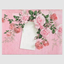 Papel De Seda Diseño de la serie Shabby Floral Pink 10