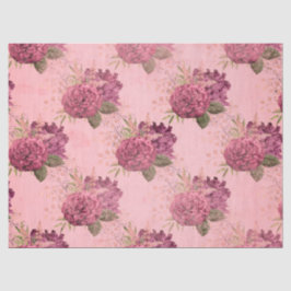Papel De Seda Diseño de la serie Shabby Floral Pink 11