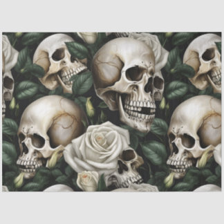 Papel De Seda Diseño de la serie Skull y Rosas 7