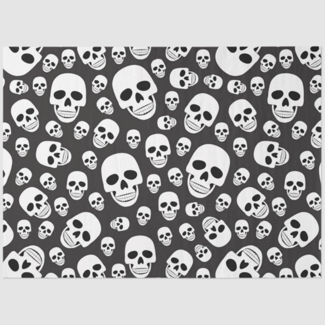 Papel De Seda Diseño de la serie Skulls, Skeletons y Eyeballs 18 (Anverso)