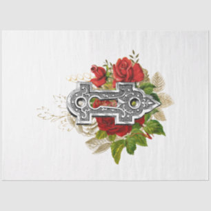 Papel De Seda Diseño de la serie Steampunk de la Rosa Roja 16