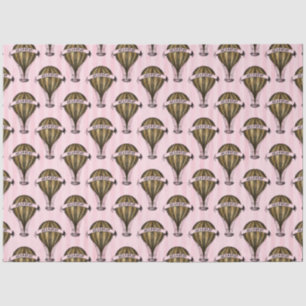 Papel De Seda Diseño de la serie Steampunk rosa y dorado 47