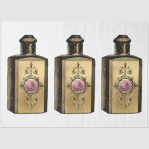 Papel De Seda Diseño de la serie Steampunk rosa y dorado 49