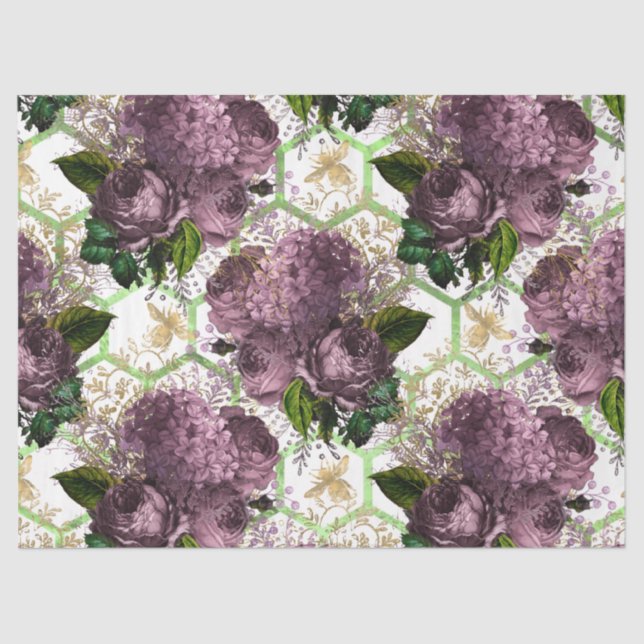 Papel De Seda Diseño de la serie Tea Garden Bee 40 (Anverso)