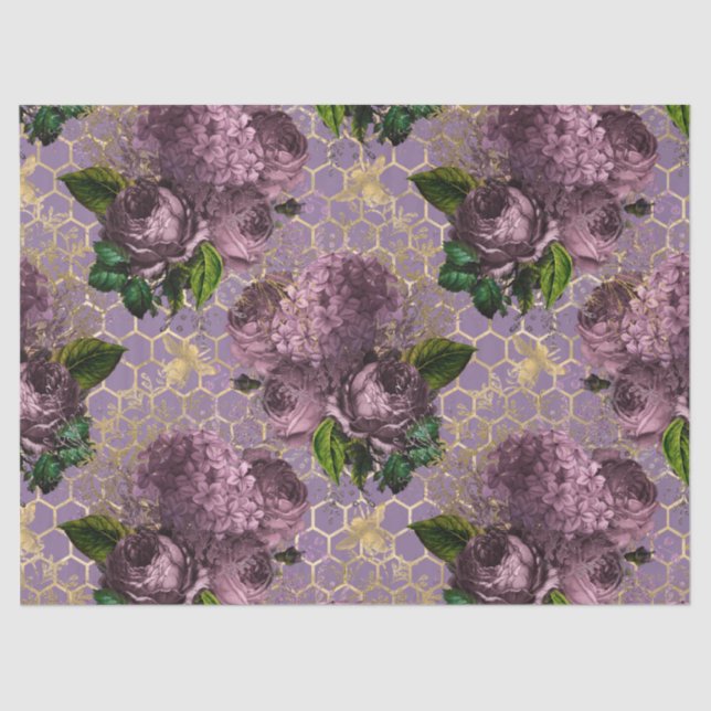 Papel De Seda Diseño de la serie Tea Garden Bee 48 (Anverso)