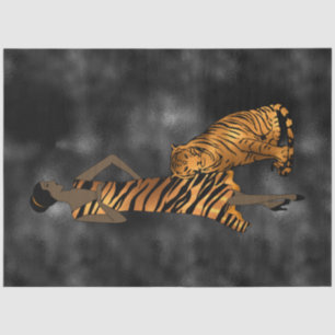 Papel De Seda Diseño de la serie Tigre de Cobre 16