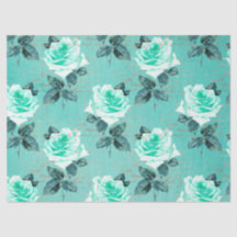 Diseño de la serie turquesa floral deslucida 9