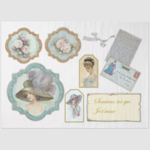 Papel De Seda Diseño de la serie Victoriana Parisina Vintage 10