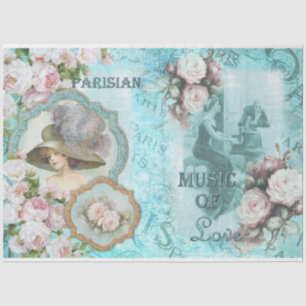 Papel De Seda Diseño de la serie Victoriana Parisina Vintage 3