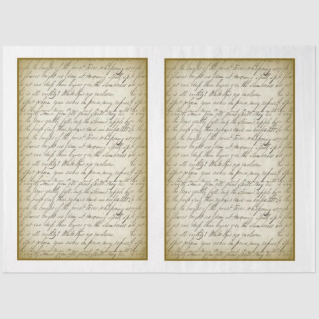 Papel De Seda Diseño de la serie victoriana Shabby Chic 12 (Anverso)