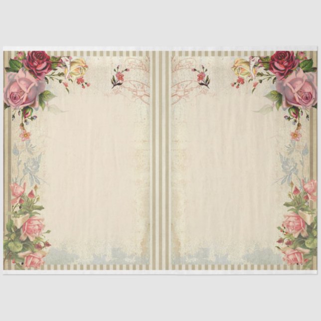 Papel De Seda Diseño de la serie victoriana Shabby Chic 18 (Anverso)