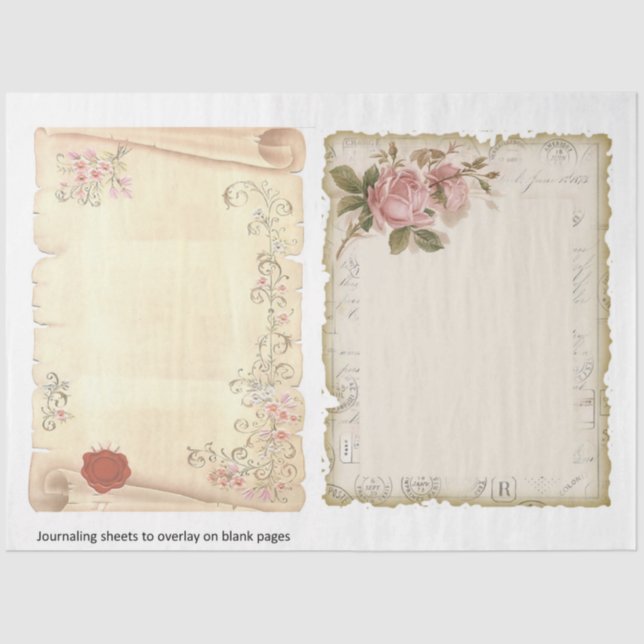 Papel De Seda Diseño de la serie victoriana Shabby Chic 8 (Anverso)