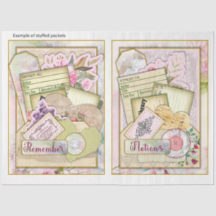 Papel De Seda Diseño de la serie Vintage Spring Shabby Chic 10
