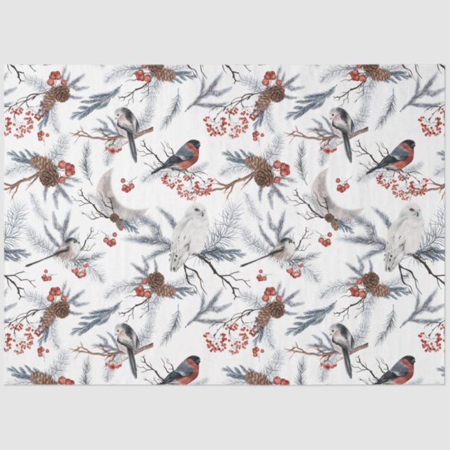 Papel De Seda Diseño de la serie Winter Woodland 11 (Anverso)