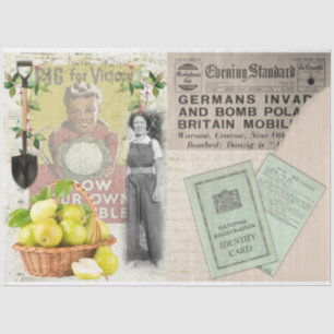 Papel De Seda Diseño de la serie WW2 de época 7