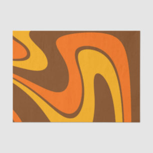 Papel De Seda Diseño de lava retro abstracto de los años 70