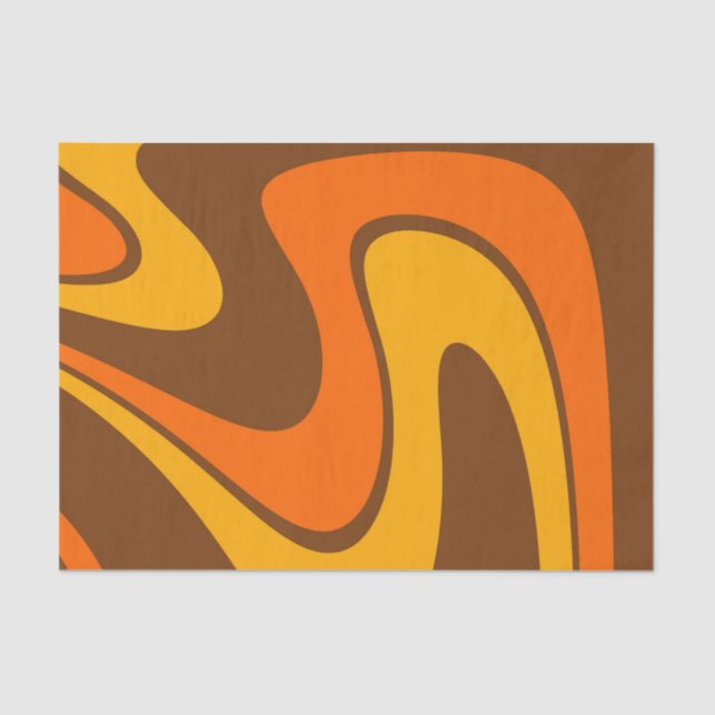 Papel De Seda Diseño de lava retro abstracto de los años 70 (Anverso)