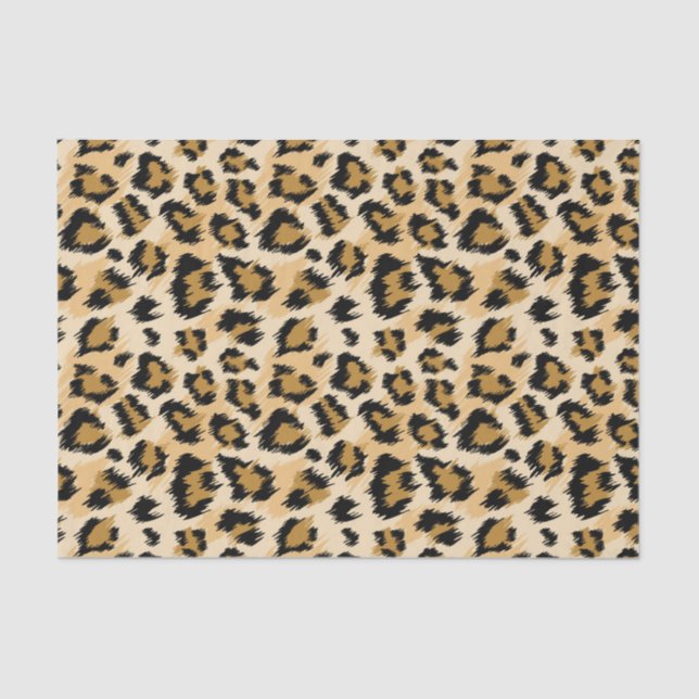 Papel De Seda Diseño de leopardo (Anverso)