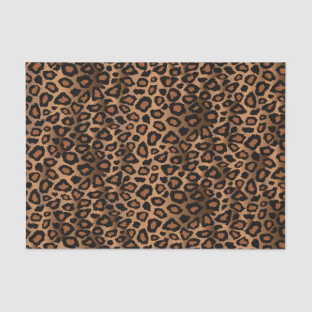 Papel De Seda Diseño de leopardo marrón (Anverso)