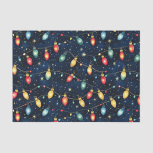 Papel De Seda Diseño de luces navidades con brillo de guiño
