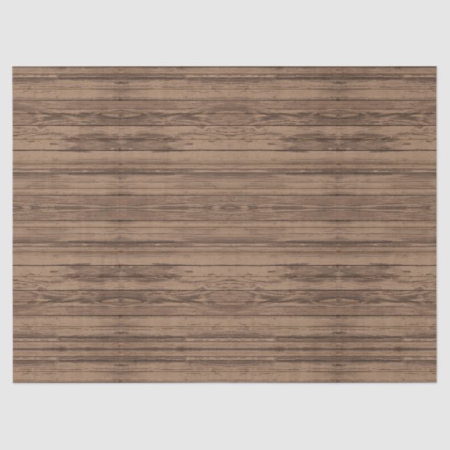 Papel De Seda Diseño de Madera Rústica del Suroeste (Anverso)