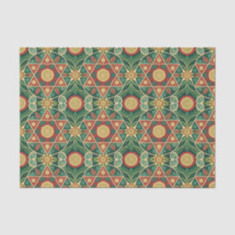 Papel De Seda Diseño de Mandala Floral Geométrico Sagrado Arte d