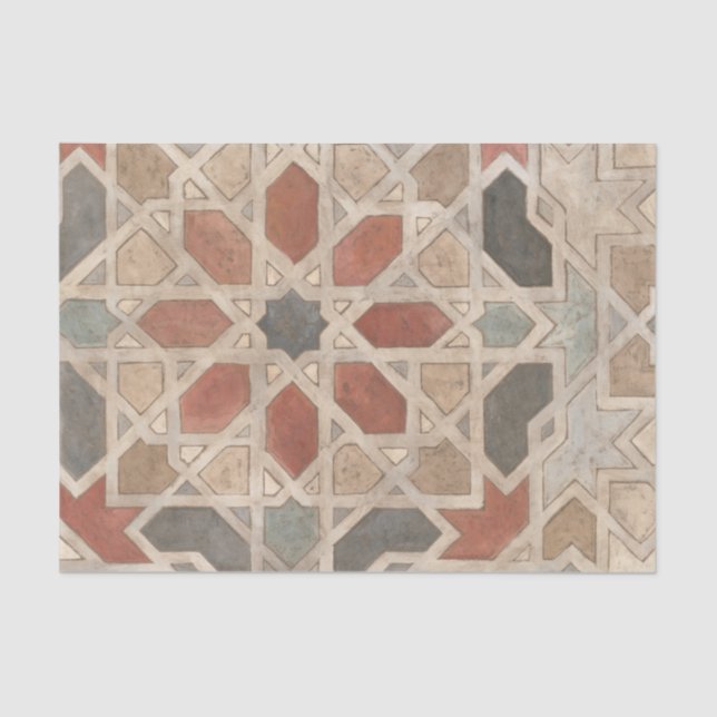 Papel De Seda Diseño de Marrakech no embellecido II (Anverso)