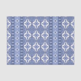 Papel De Seda Diseño de mosaico azul descomposición de patrones 