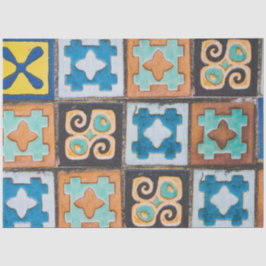 Papel De Seda Diseño de mosaicos cerámicos de colores