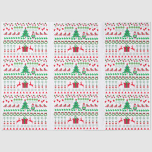 Papel De Seda diseño de Navidad de suéter feo