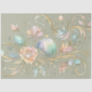 Papel De Seda Diseño de Navidades Pastel de acuarela abstracta