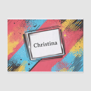 Papel De Seda Diseño de nombres personalizados de pop Art: arte 