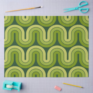 Papel De Seda Diseño de oleada de degradado geométrico retro