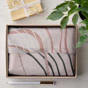 Papel De Seda Diseño de oro de Rosa bohemias de color crudo