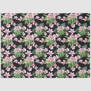 Papel De Seda Diseño de orquídeas en acuarela 28
