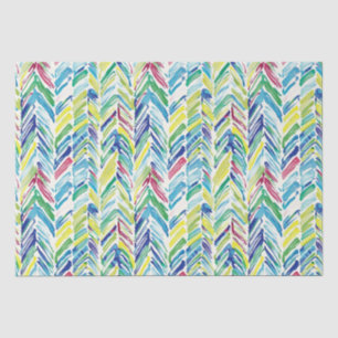 Papel De Seda Diseño de patrón de cheurón de color de agua con p
