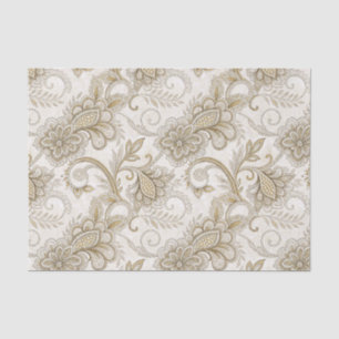 Papel De Seda Diseño de patrón de flores de paisley de lujo eleg