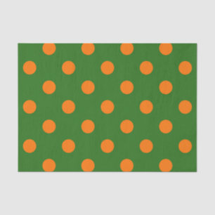 Papel De Seda Diseño de patrón de lunares verde naranja 