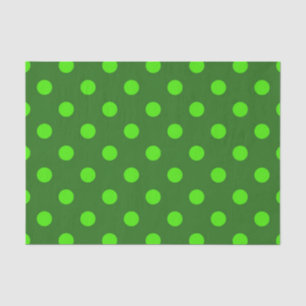 Papel De Seda Diseño de patrón de lunares verdes sobre verde osc