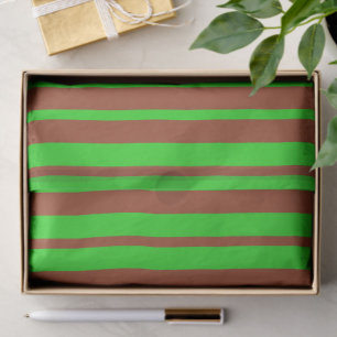 Papel De Seda Diseño de patrón de rayas elegante marrón verde