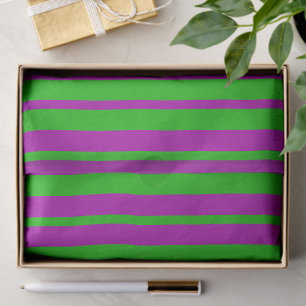 Papel De Seda Diseño de patrón de rayas elegante púrpura verde