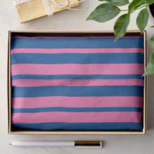 Papel De Seda Diseño de patrón de rayas elegantes rosa azul