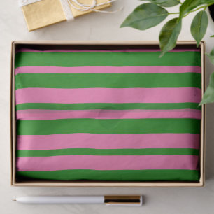 Papel De Seda Diseño de patrón de rayas elegantes rosa verde