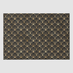 Papel De Seda Diseño de patrón geométrico ovalado de abanico Art